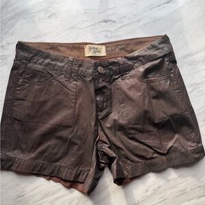 Holding Horses  Women's Brown faux leather Shorts